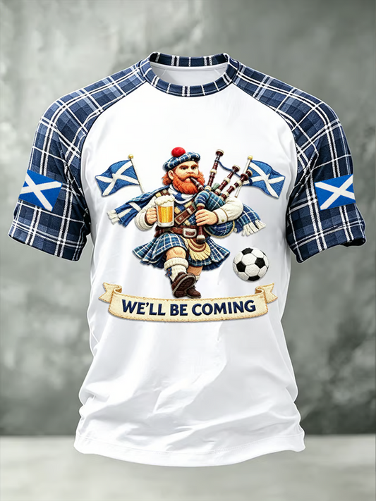 Men's UK Football Lover Scotland Printed short sleeve t-shirt