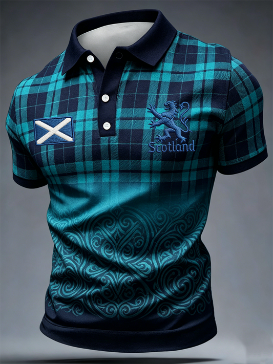 Men's UK Football Lover Scotland Printed polo shirt