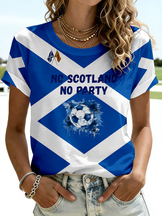 Women's UK Football Lover Scotland Printed short-sleeved T-shirt