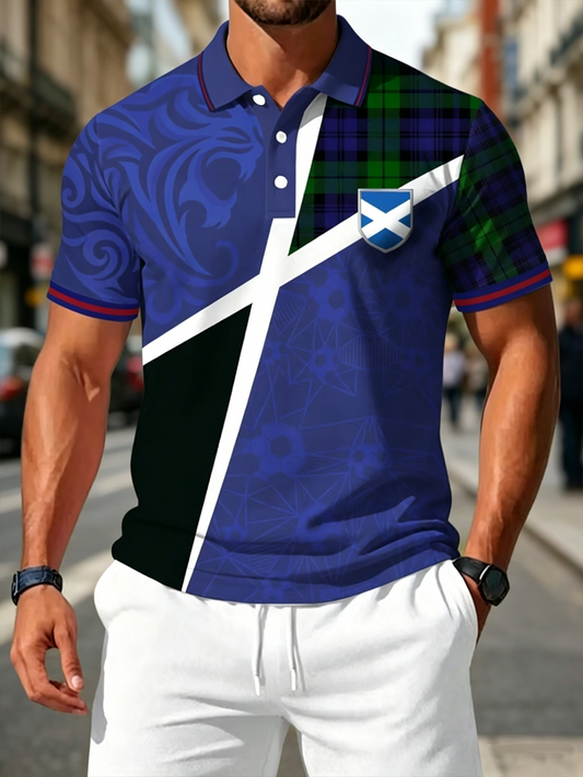 Men's UK Football Lover Scotland Printed polo shirt
