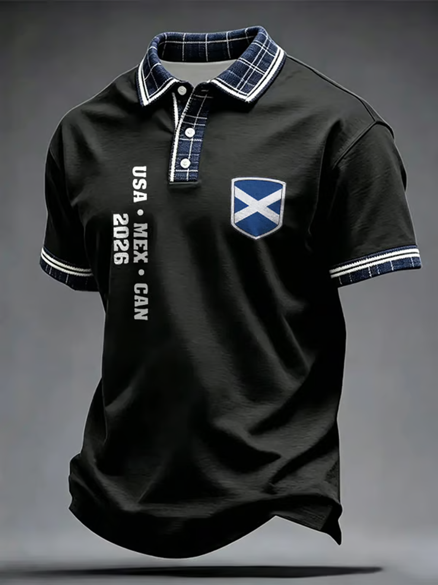 Men's UK Football Lover Scotland Printed polo shirt