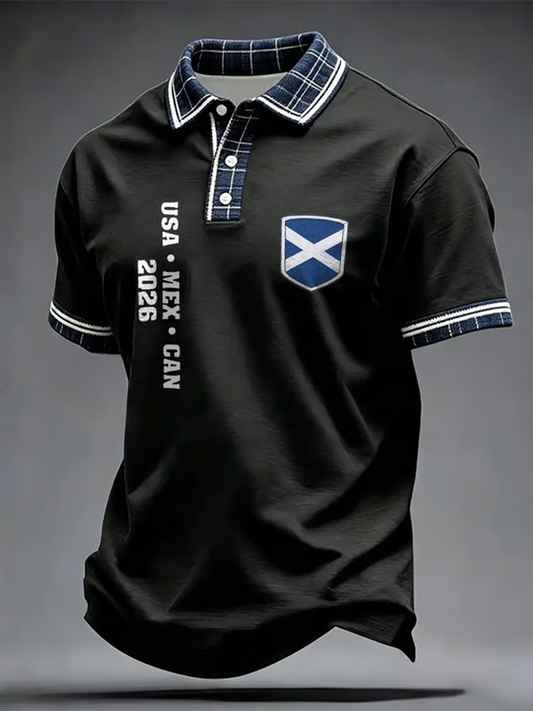 Men's UK Football Lover Scotland Printed polo shirt