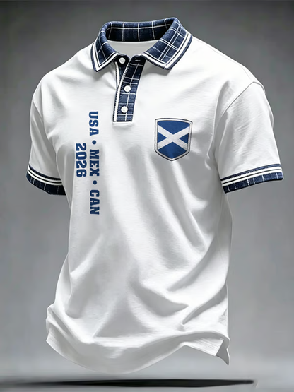Men's UK Football Lover Scotland Printed polo shirt