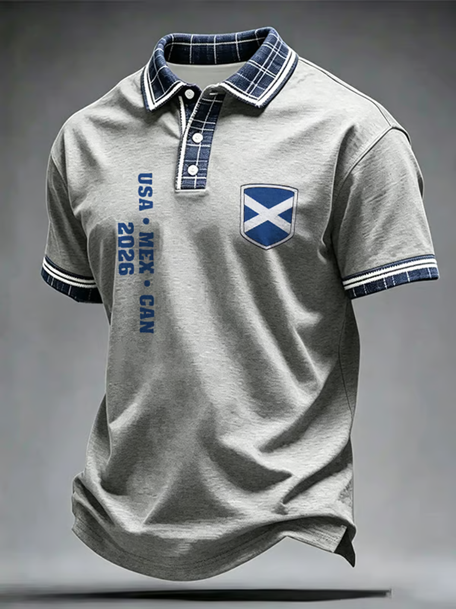 Men's UK Football Lover Scotland Printed polo shirt