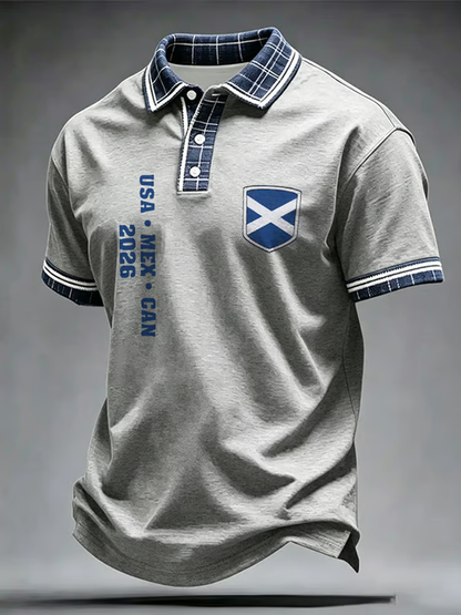 Men's UK Football Lover Scotland Printed polo shirt