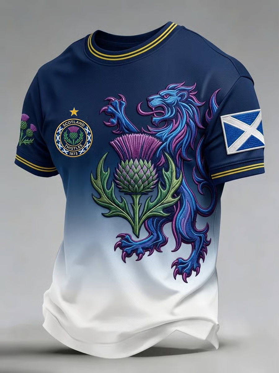 Men's UK Football Lover Scotland Printed short sleeves t-shirt