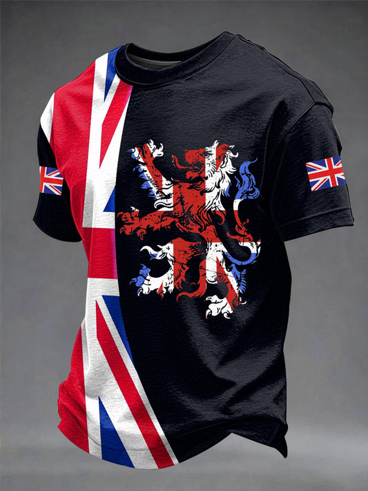 Men's British Style Printed T-shirt
