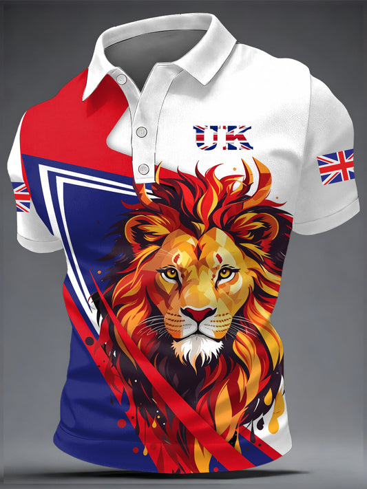Men's British Style Printed Shirt