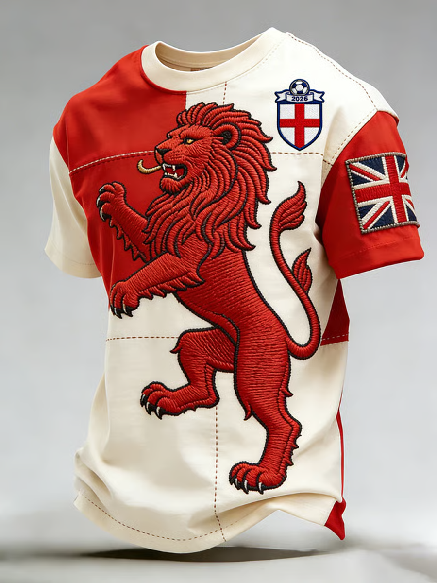 Men's UK Football Lover England Printed short sleeves t-shirt