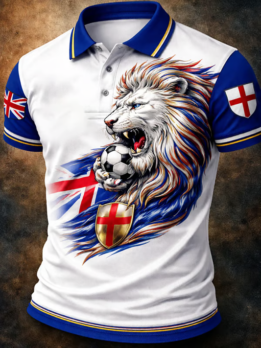 Men's UK Football Lover England Printed polo shirt