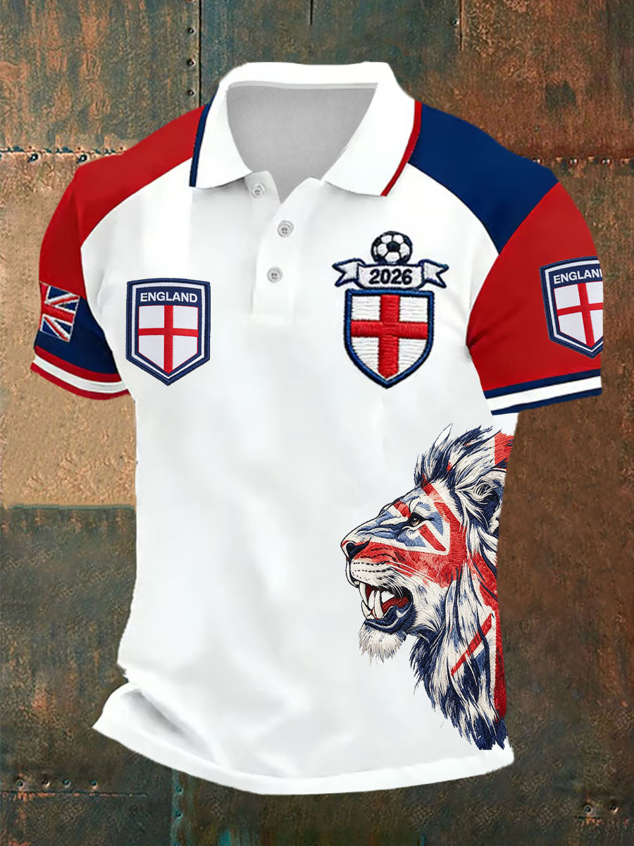 Men's UK Football Lover England Printed polo shirt