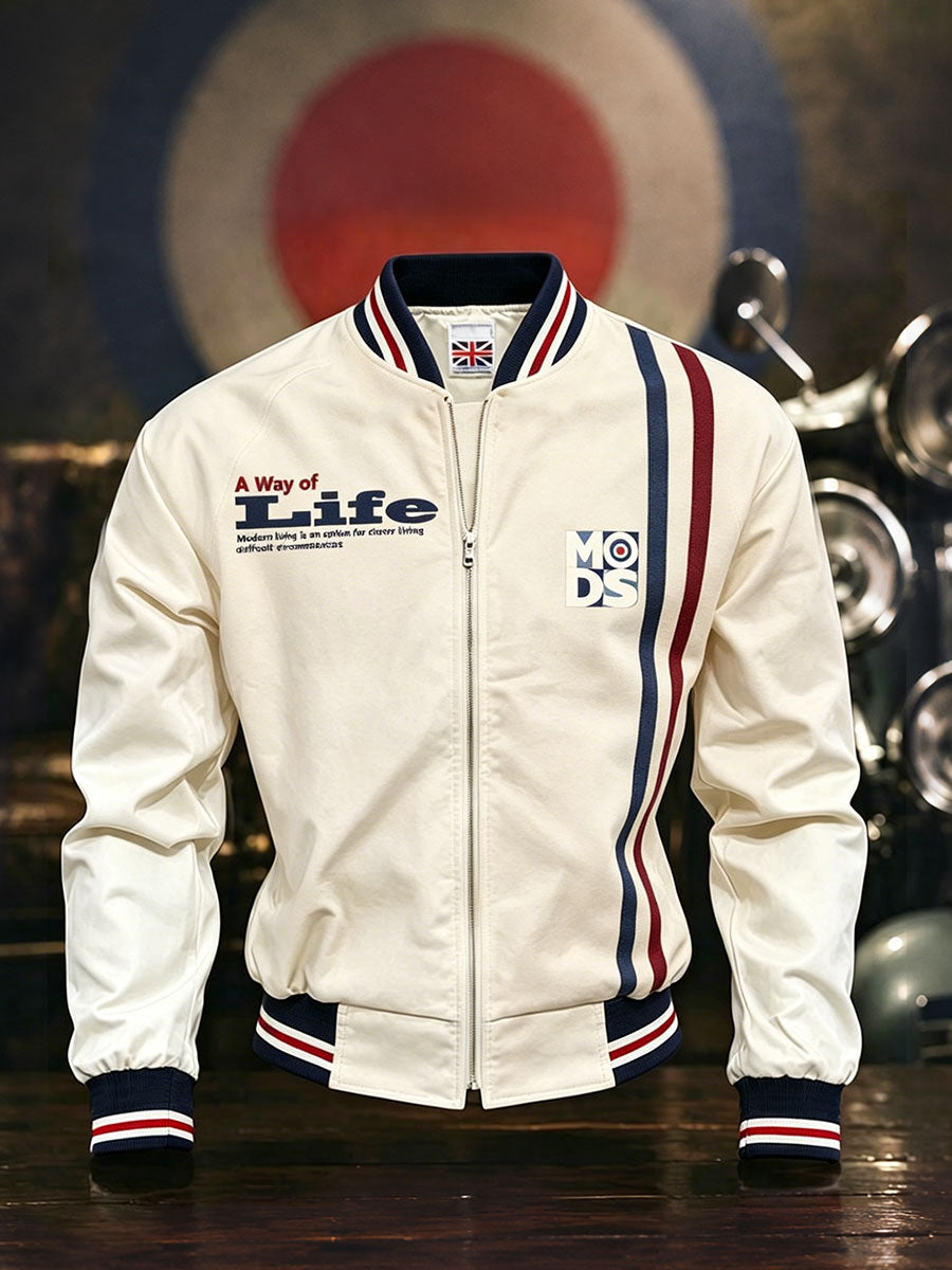 Men's UK Mods Music Lover Printed Monkey Jacket