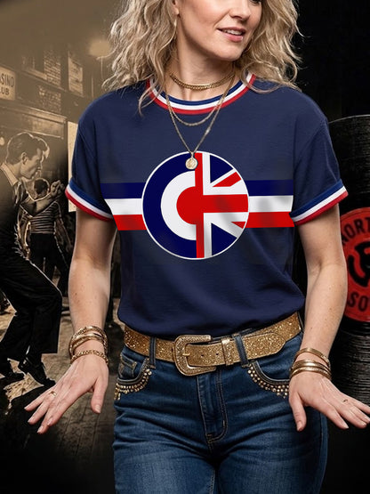 Women's Retro Northern Soul Print Casual Tee