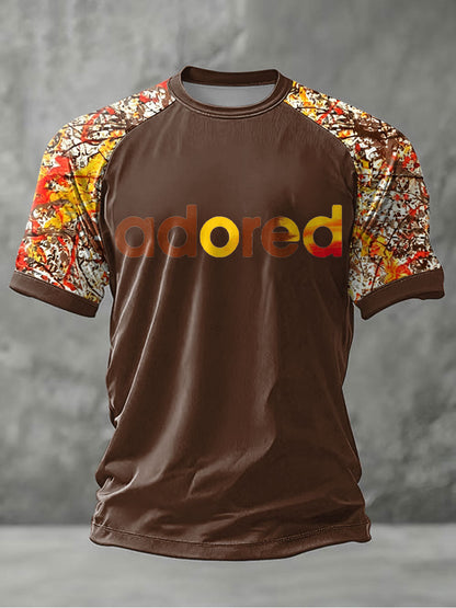 Men's Lemon Roses Music Lover Printed short sleeve t-shirt