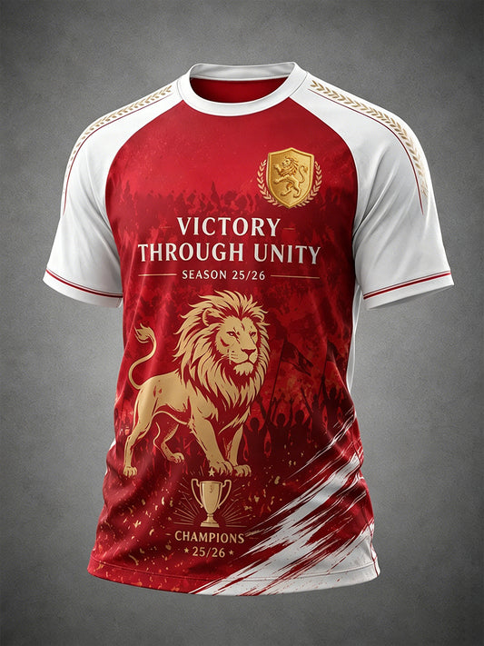 Men's Retro Soccer Art Print Short-Sleeve T-Shirt