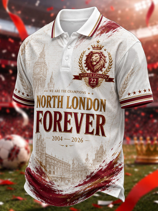 Men's Gift For Football Fans Print Casual Polo
