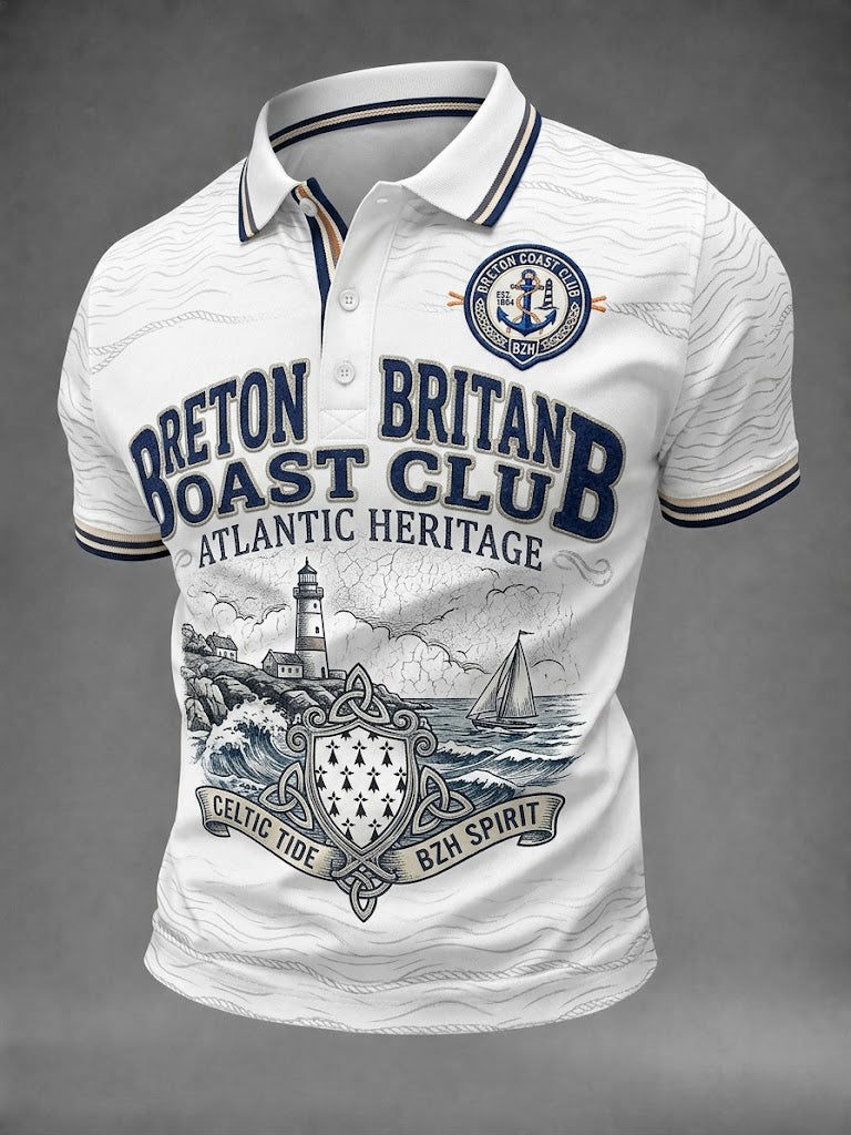 Chemise pour homme imprimée celtique de Bretagne, France