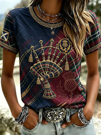 Women's UK Football Lover Scotland Printed short-sleeved T-shirt
