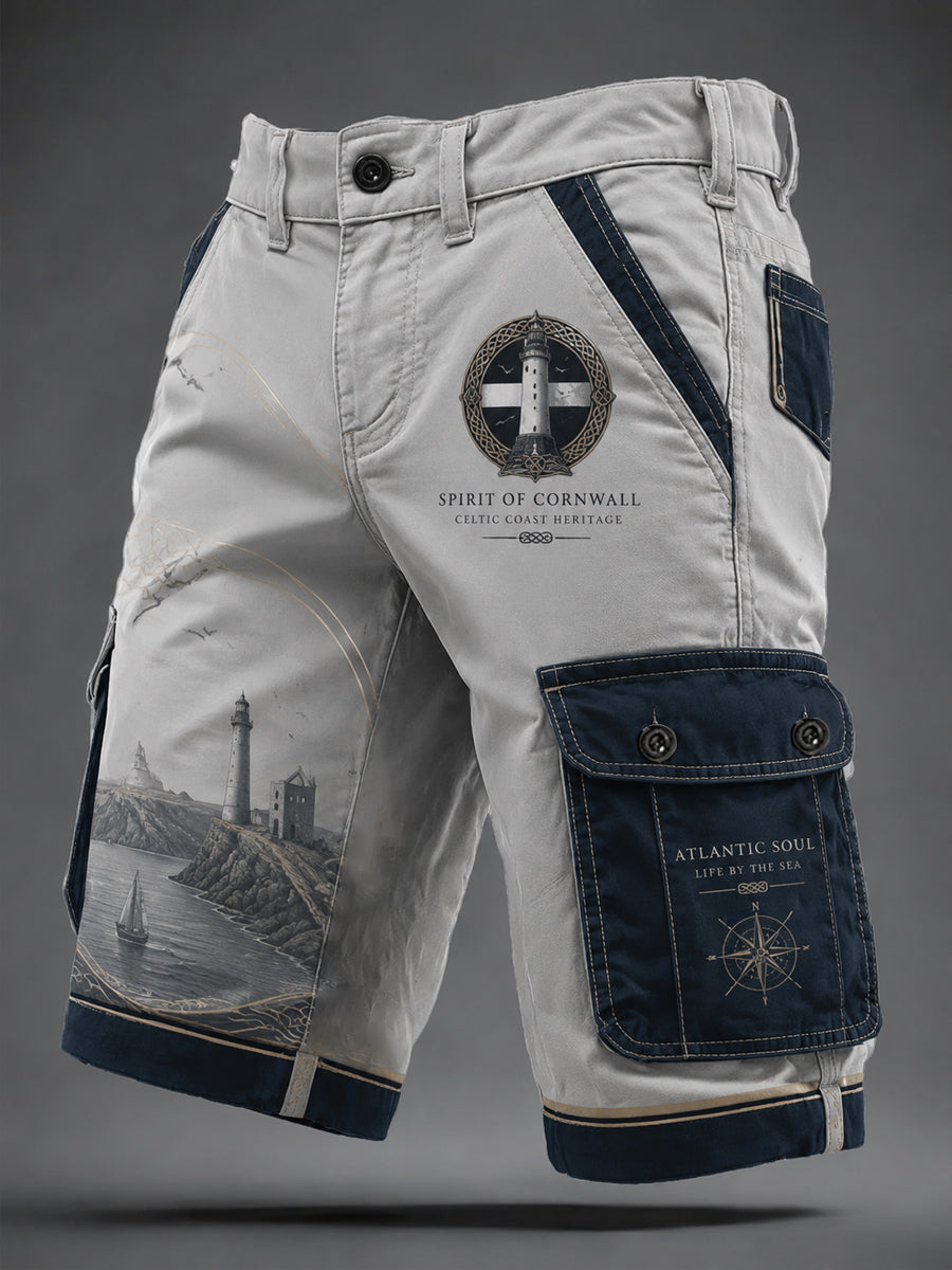 Men's Cornish Celtic-style printed shorts