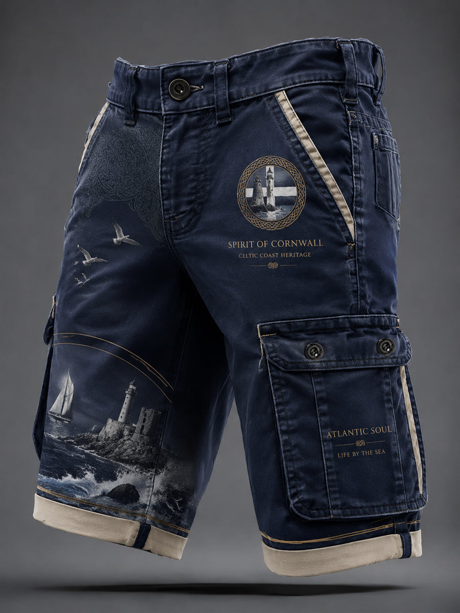 Men's Cornish Celtic-style printed shorts