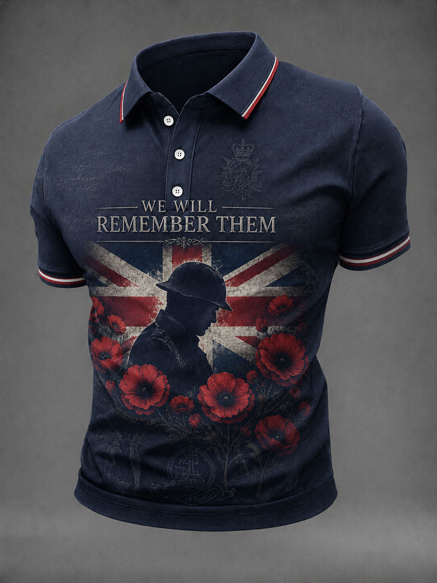 Men's We Will Remembrance Them Printed Shirt