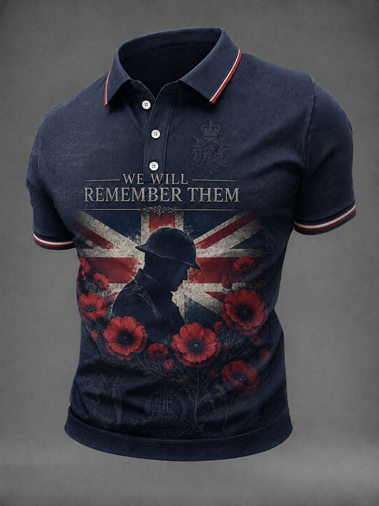 Men's We Will Remembrance Them Printed Shirt