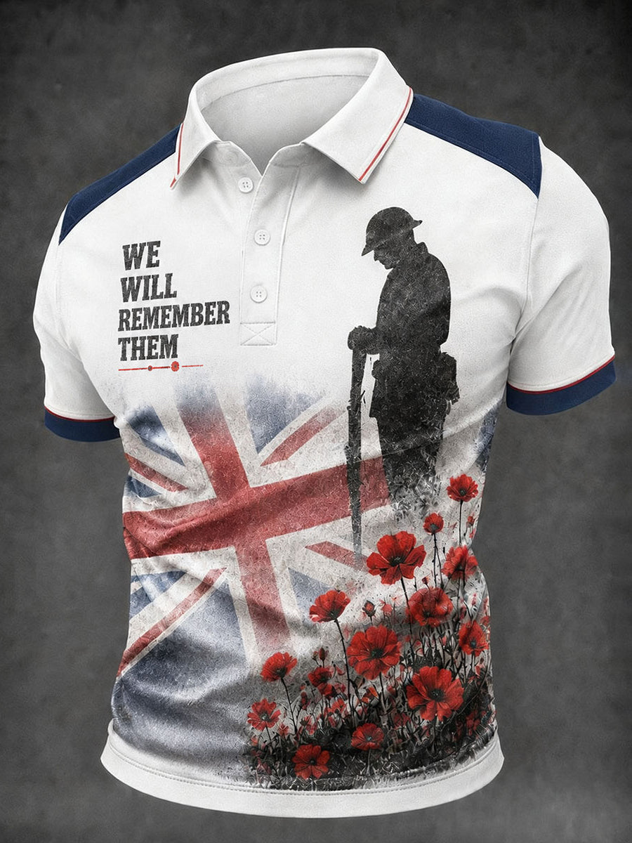 Men's We Will Remembrance Them Printed Shirt