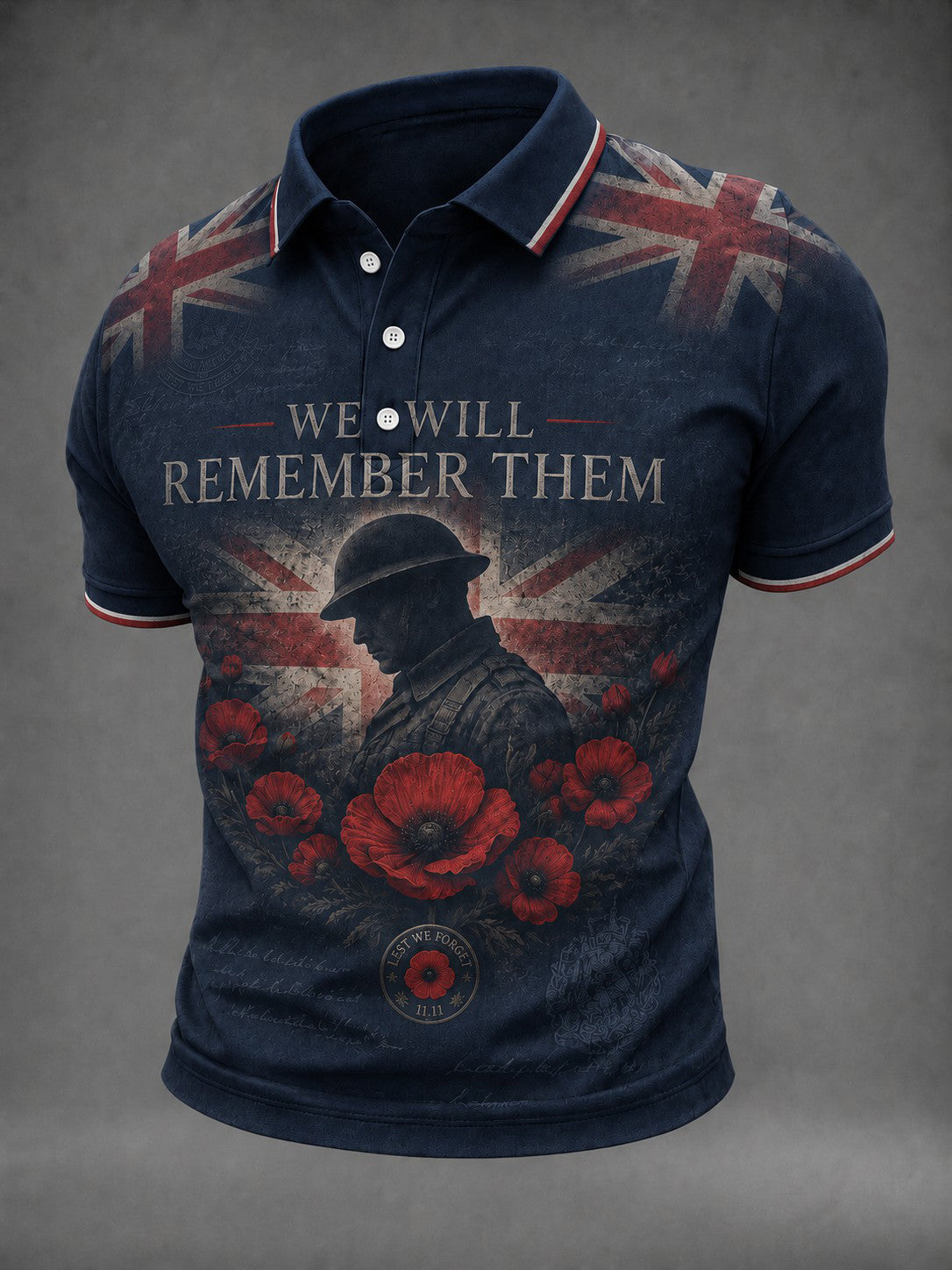 Men's We Will Remembrance Them Printed Shirt